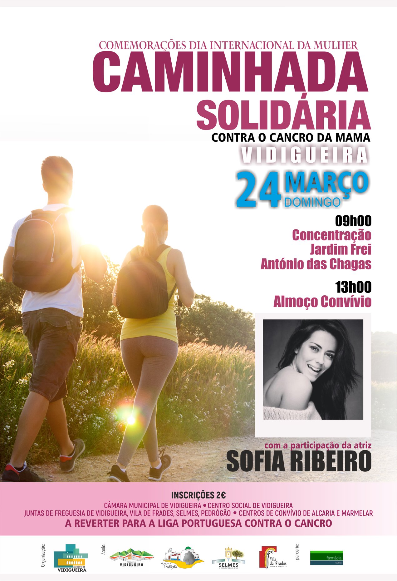 Cartaz da Caminhada Solidária Contra o Cancro da Mama (2019)